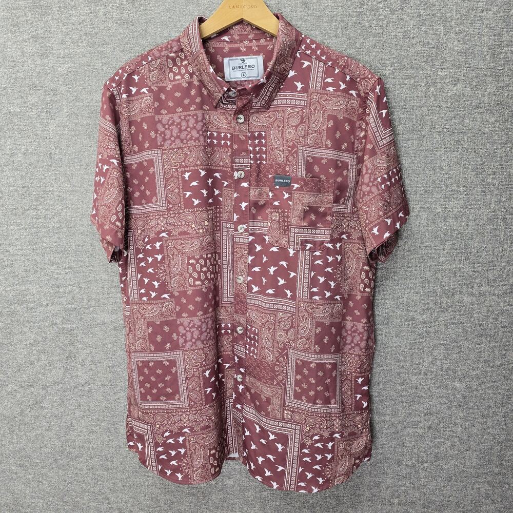 BURLEBO PERFORMANCE WESTERN SHIRT, SIZE L